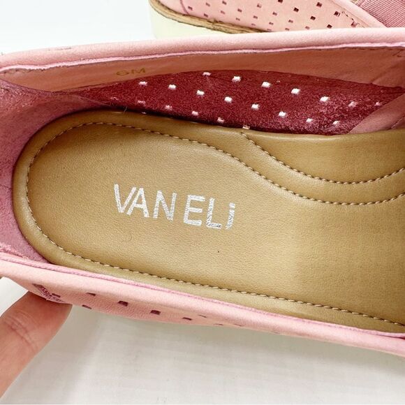 VANELi Pink Platform Sneaker Jemma Leather Slip On Perforated Loafer 6M - Picture 9 of 12